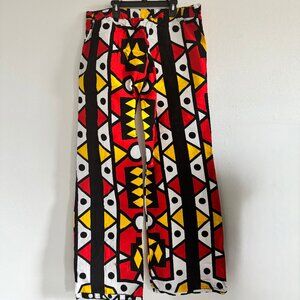 Wide Leg African Print Pants